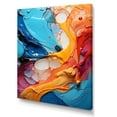 thumbnail image 2 of Designart "Teal Orange Abstract Fractal composition Symphony" Modern Canvas Wall Art, 2 of 5