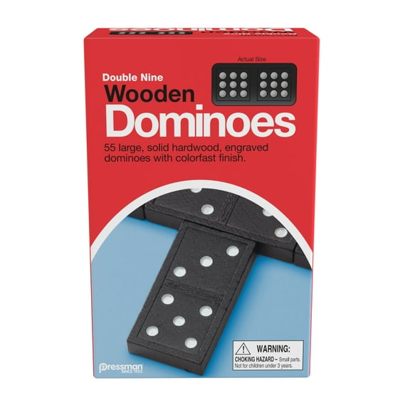 Pressman Toys - Double Nine Wooden Dominoes