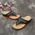 thumbnail image 6 of Kukoosong Wedge Sandals for Women Summer Flip-Flops Wedge Heel Slippers Sandals Casual Flip Flops Sandals Women Black 40, 6 of 7