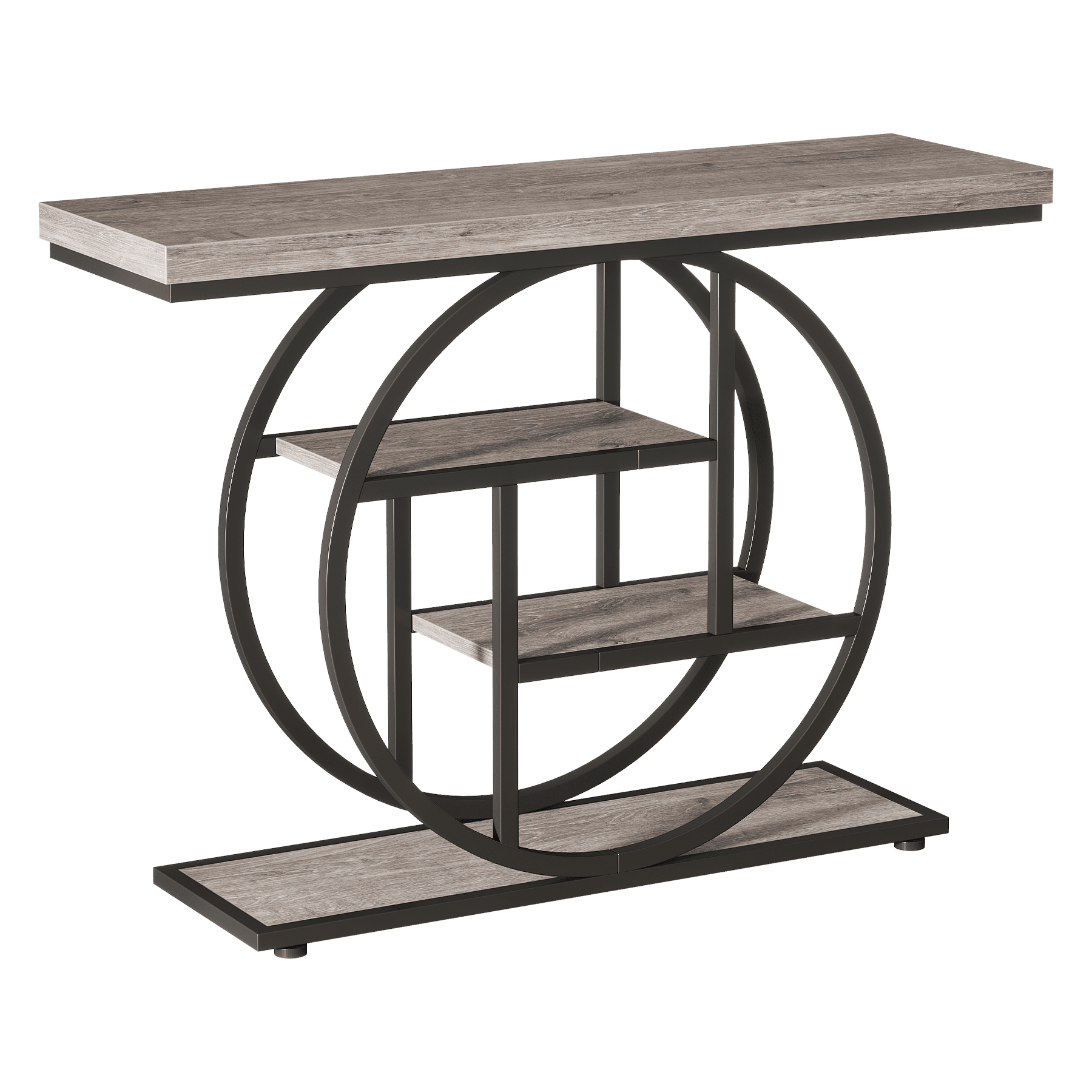 MAYEERTY 70.9" Extra Long 2-Tier Console Table, Rustic Farmhouse Sofa Table for Entryway & Living Room