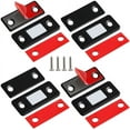 thumbnail image 1 of Magnetic Door Sensor 4 Pcs Slim Stainless Steel Magnetic Locks for Sliding Doors, Black, 1 of 5