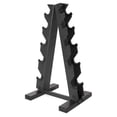 thumbnail image 7 of CAP 150 lb Coated Rubber Hex Dumbbell Weight Set with A-Frame Rack, Black, 7 of 7