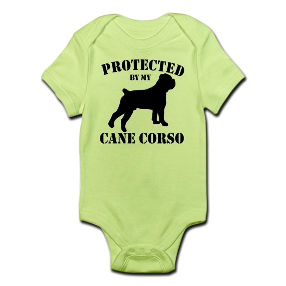 CafePress - Protected By My Cane Corso Infant Bodysuit - Baby Light Bodysuit