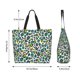 thumbnail image 5 of Balery Green Leopard Bolsa Tote Estilo Estético con Cremalleras, Bolsa de Hombro, Bolsa de Compras Grande y Plegable, 5 of 8