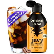 Javy Decaf Cold Brew & Iced Coffee Concentrate, Decaf Instant Coffee Liquid, Hot & Cold Coffee, Medium Roast Arabica, Decaf Water Process Coffee, Unsweetened & Sugar-Free 35X Decaffeinated Shots 6oz