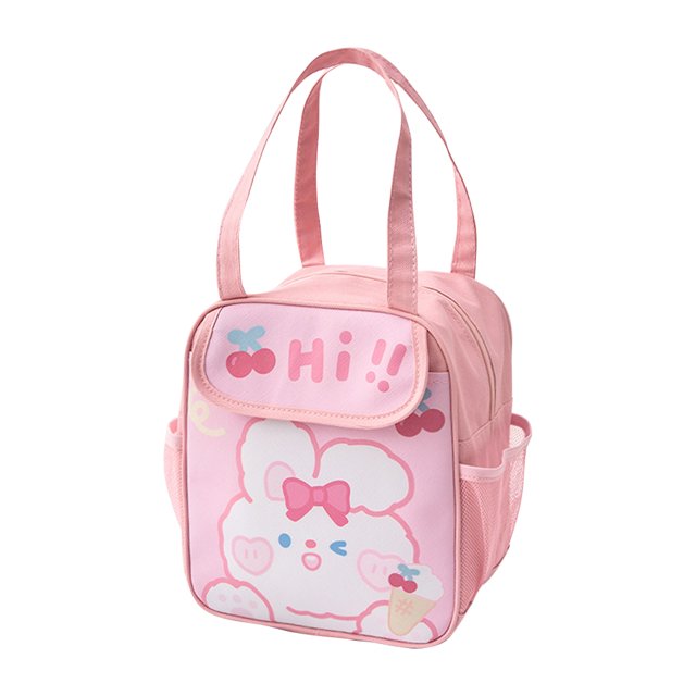 Batería de Cocina Bolsa de Almuerzo Niñas Lindo Oso Dibujos Animados Bolsa Bento Gran Capacidad para Niños (Rosa) Tmvgtek Libre de BPA