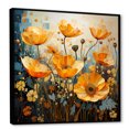 thumbnail image 2 of Designart "Moments Of Vivid Yellow Poppies I" Poppies Floater Framed Canvas Wall Art, 2 of 5