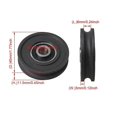 thumbnail image 3 of Poulie de Rail de Roulement 6000 pour 8x45x11.5mm Rainure Passive Roue Rolloer Noir WS166, 3 of 3