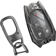 thumbnail image 1 of Zinc Alloy Key Fob Cover,Keychain,Full Protection Car Key Case for Cadillac ATS CTS CT6 SRX XTS XT4 XT5 Escalade Smart Remote Keyless Keyshell Accessories,Gun Color,For Cadillac A, 1 of 7