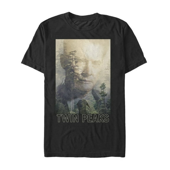 Men's Twin Peaks Agent Cooper Poster Graphic Tee Black 2X Large