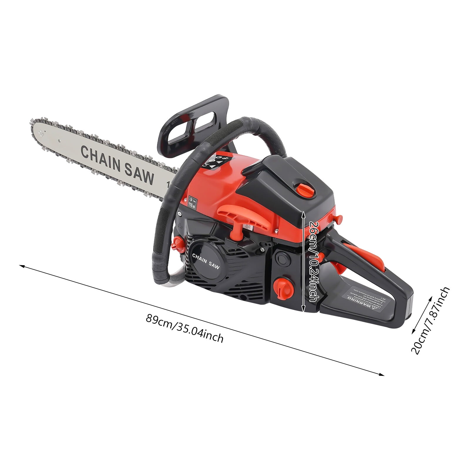 ToppiJoy 2200W 58CC Chainsaw 18 inch Gas Powered,2800-11000rpm Handheld Cordless Gasoline Chain Saws 2-Stroke, Chainsaw for Trees Wood Forest Cutting