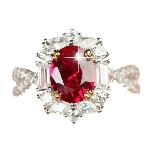 2 Carat Moissanite Rings for Women D Color VVS1 925 Sterling Silver Oval Cut Moissanite Rings lab Created Diamond Promise Rings Simulated Diamond Ring