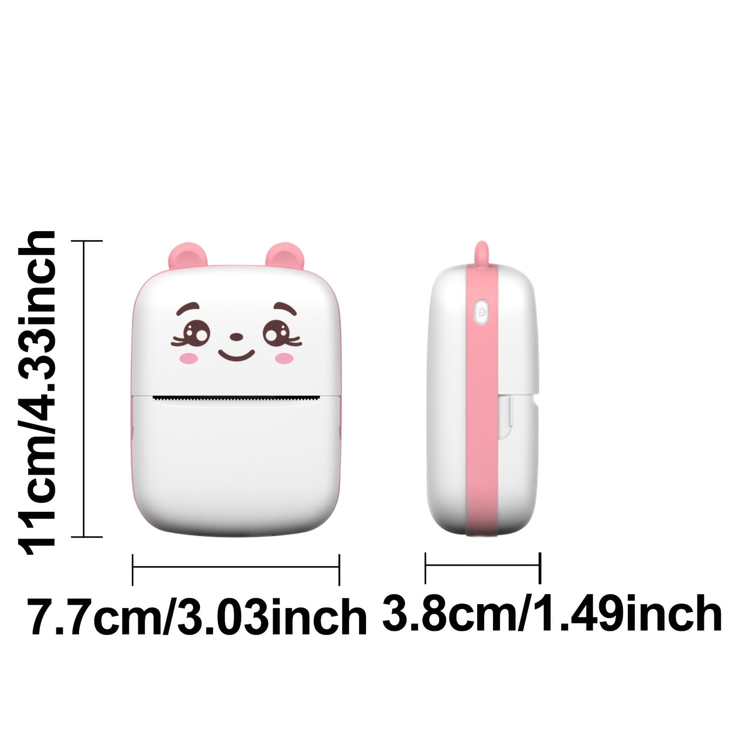 Thermal Mini Printer, Portable Inkless Sticker Maker, Printer for Phone, Wireless Label Printer with Tape, Free Cut Small Pocket Printer for Notes &, Compatible for IOS & for Android(Pink/Blue)
