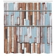 thumbnail image 3 of Ambesonne Rustic Shower Curtain, Rusty Screw Wooden Style, 69"Wx70"L, Brown White and Blue, 3 of 3