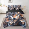 thumbnail image 2 of Feelyou 3D Wolf Family Bedding Comforter Set 7pcs, Woodland Wildlife Queen Bedding Sets, 2 of 8