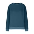 thumbnail image 6 of Oversized Sweatshirt for Women Trendy Fleece Crewneck Casual Long Sleeve Loose Solid Soft Fall Pullover with Pockets, 6 of 7