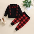thumbnail image 2 of HIPYLO First Christmas Baby Girl Outfit 2 Piece Set Trendy Toddler Girl Outfits Baby Overalls 3-6 Months Toddler Clothes for Girls 3t Baby Boy 9-12, Black 12-18 Months, 2 of 9