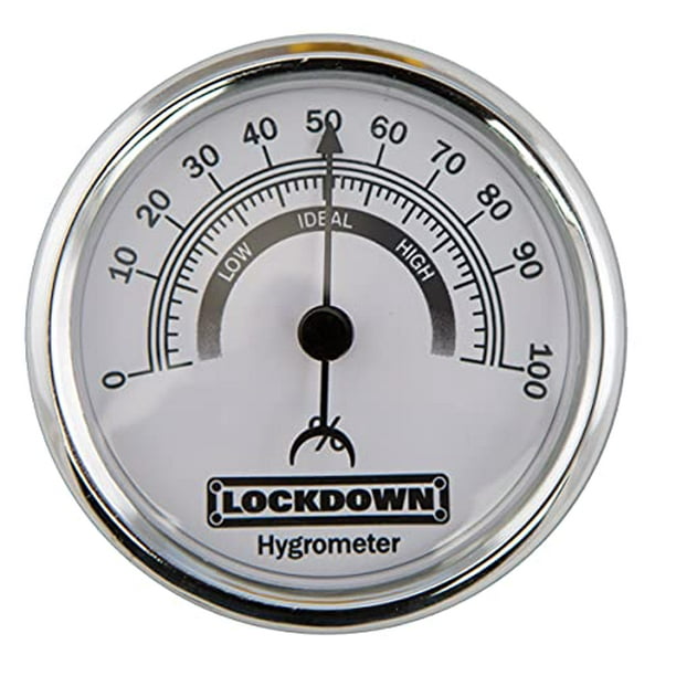 Lockdown Vault Hygrometer for Monitoring Humidity and Moisture Control