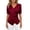Wine, variant on Satin Tops for Women V Neck Short Sleeve Casual Ruched Shirt Lightweight Slim Fit Solid Wrap Tops Fashion Work office Business Shirts