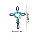 thumbnail image 2 of 2025 Natural Horseshoe Cross with Heart Sculpture Metal Wall Art Home Hanging,Promotion, 2 of 5