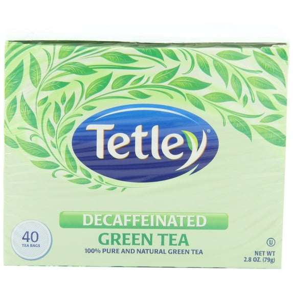 Tetley Naturally Decaffeinated Green Tea, 40-Count Tea Bags (Pack of 6)