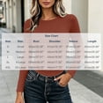 thumbnail image 3 of BLVB Womens Long Sleeve Basic Shirt Crew Neck Ruched Fitted Fall Tops Soft Stretch Undershirts Base Layer Clothing(Orange,Small), 3 of 9