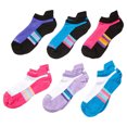 thumbnail image 3 of Fruit of the Loom Girl's Active Flat Knit No Show Tab Socks, 6 Pack, 3 of 5