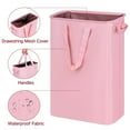 thumbnail image 4 of Efluky Laundry Basket,48L Dirty Clothes Basket with Handles, Foldable Laundry Basket for Clothes, Slim Laundry Hamper for Laundry Room, Dorm and Bedroom,Pink, 4 of 8
