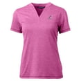thumbnail image 2 of Women's Cutter & Buck  Light Pink Miami Marlins Forge Heathered Stretch Blade Top, 2 of 3