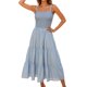 thumbnail image 2 of mfyjkho Vestidos para mujer, Vestido mini túnica elegante de cuello redondo sin mangas para mujer, estilo informal, para fiesta y vacaciones Vestidos maxi para mujer xl, 2 of 4
