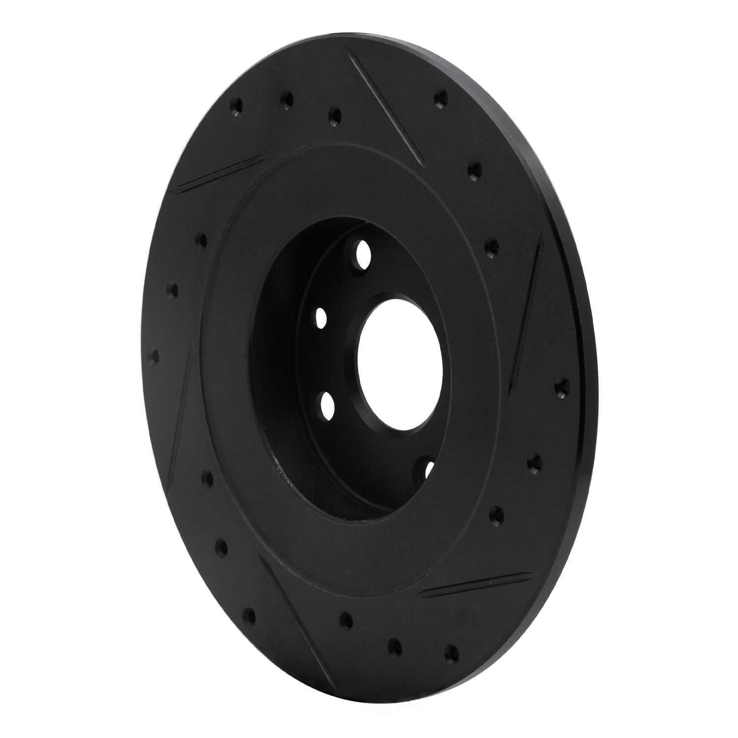 Dynamic Friction Company 633-80037L DFC Brake Rotor - Drilled And Slotted - Black