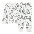 thumbnail image 4 of Conjuntos de blusas y camisas de cuello redondo y manga larga para niños y niñas con estampados de grafitis de interés, camisetas con cuello redondo, pantalones casuales, tops y pantalones para niñas., 4 of 8