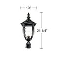 thumbnail image 6 of John Timberland Bellagio 21 1/4" High Country Outdoor Post Light Fixture Pole Porch Weatherproof Texturized Black Finish, 6 of 7