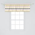 thumbnail image 2 of Ambesonne Polka Dots Window Valance, Symmetrical Rounds Art, 54" X 18", Coffee Multicolor, 2 of 3