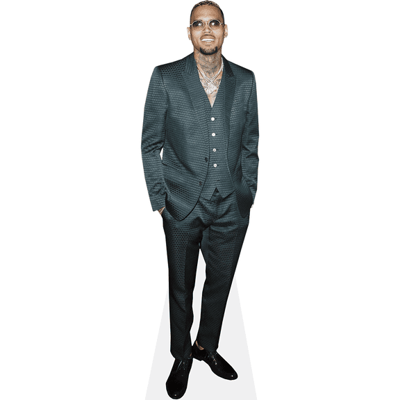 Chris Brown (Green Suit) Lifesize Cardboard Cutout Standee