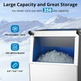 thumbnail image 3 of Hetoy Commercial Ice Machine – 350LBS/Day Stainless Steel Ice Maker with 200LBS Storage, Self-Cleaning Mode, Adjustable Ice Thickness, Fast Ice Production in 5-15 Minutes, 3 of 8