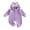 Purple, variant on RUINIXCW Infant Baby Halloween Cosplsy Adorable Long Sleeve Hooded Zipper Jumpsuit