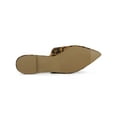 thumbnail image 5 of BLISSFUL STEP Women's Pointed Toe Flat V Shape Slides Mules Leopard (Size 8), 5 of 6