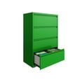 thumbnail image 4 of Hirsh 36 Inch Wide 4 Drawer Metal Lateral File Cabinet for Home and Office, Holds Letter, Legal and A4 Hanging Folders, Screamin' Green, 4 of 5