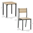 thumbnail image 3 of Demi Bonn 3 Piece Dining Table Set for Small Spaces, Modern Kitchen Table and Chairs for 2 Dining Room Set with Chairs Home Furniture Rectangular, Beige, 3 of 7