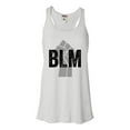 thumbnail image 1 of Womens Fist BLM Black Lives Matter Flowy Racerback Tank Top T-Shirt, 1 of 1