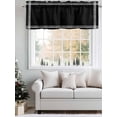 thumbnail image 5 of Valance Curtains for Kitchen Windows BlackRod Pocket Valance Solid ColorShort Window Curtain Topper for Bedroom Living Room Bathroom 54x18in,1&nbsp;Panel, 5 of 9