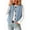 Blue, variant on ClodeEU Women's Sleeveless Crew Neck Button Front Vest, Casual Cropped Layering Waistcoat ,Women's S-XL