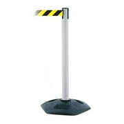 TENSABARRIER 886-32-STD-NO-D4X-C Barrier Post with Belt,PVC,White