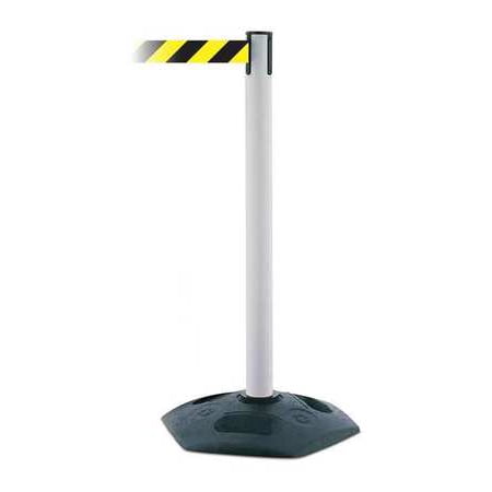 TENSABARRIER 886-32-STD-NO-D4X-C Barrier Post with Belt,PVC,White