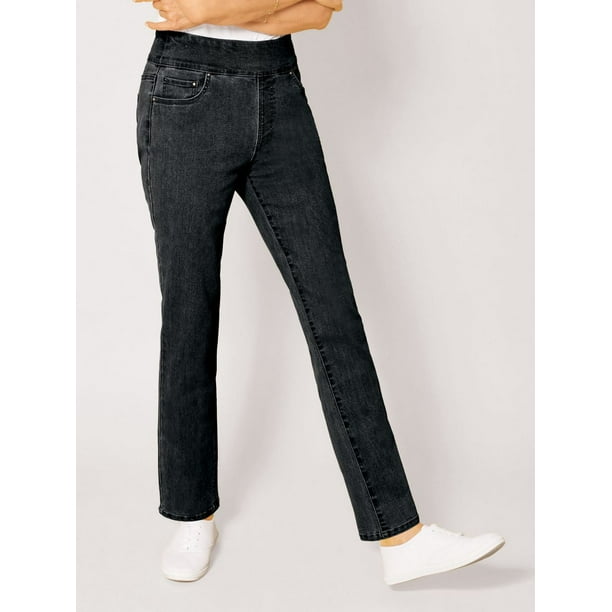 Blair Women's Denimease Flat Waist PullOn Jeans