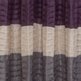thumbnail image 3 of Lush Decor Mia 84" x 54" Stripe Purple 100% Polyester 3" Rod Pocket 2-Pc Set Window Panel, 3 of 5