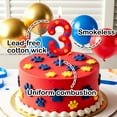 thumbnail image 4 of Red dog paw print number 9 birthday candle (number 9 candle), dog paw theme birthday candle, paw patrol candle, paw patrol decorations, birthday cake decoration, 4 of 7