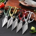 thumbnail image 3 of Bewildely Tijeras de cocina premium para cortar huesos de pollo con hojas de acero inoxidable de alto carbono para un corte fácil. Cocina y Comedor rojo, 3 of 6