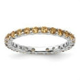 thumbnail image 3 of Auriga 925 Sterling Silver Citrine Stackable Ring for Women Size- 7, 3 of 6